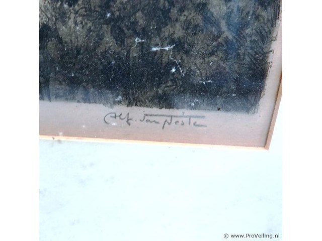 Schilderij gesigneerd alfred van neste - afbeelding 3 van  5