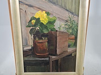 Schilderij, hagen, planten in atelier, 1956 - afbeelding 1 van  7