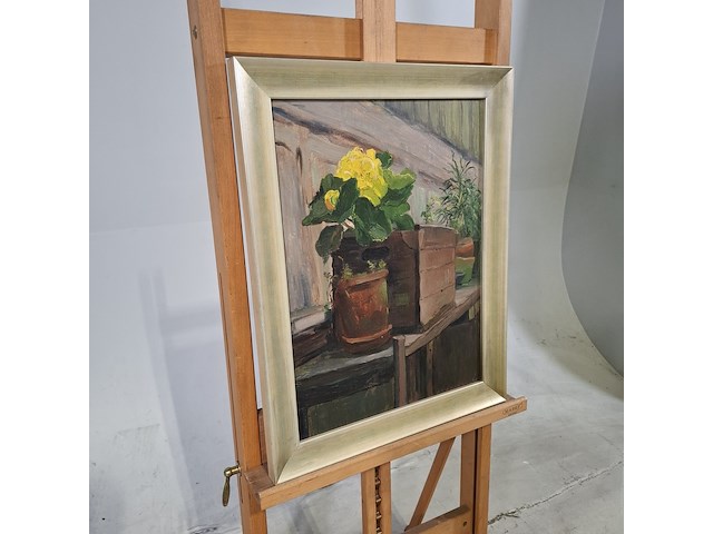 Schilderij, hagen, planten in atelier, 1956 - afbeelding 2 van  7