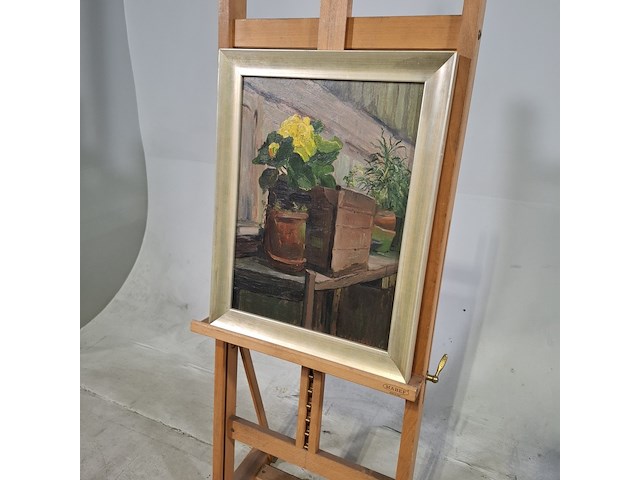 Schilderij, hagen, planten in atelier, 1956 - afbeelding 3 van  7