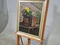 Schilderij, hagen, planten in atelier, 1956 - afbeelding 3 van  7