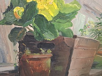 Schilderij, hagen, planten in atelier, 1956 - afbeelding 4 van  7
