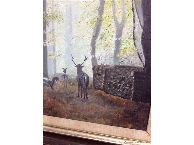 Schilderij: hert - afbeelding 2 van  3