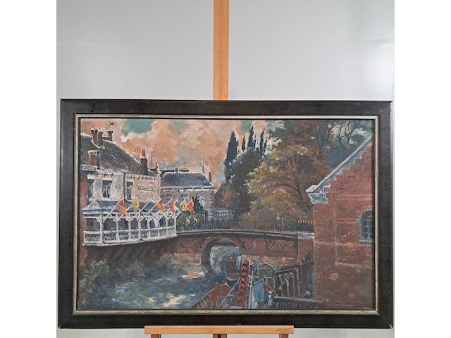 Schilderij, h.l. maas, oude diese, 1959 - afbeelding 1 van  8