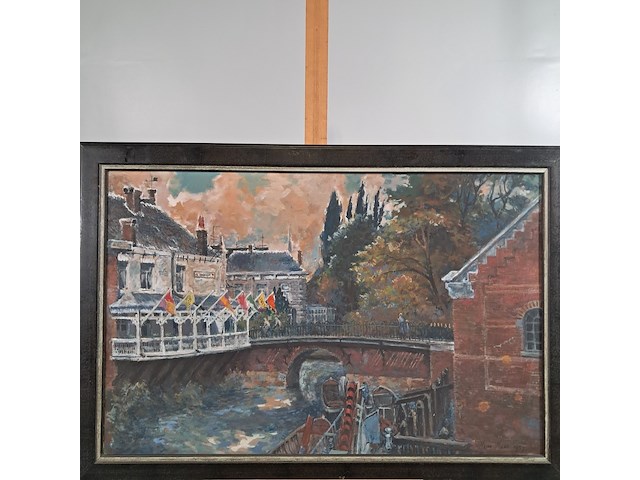 Schilderij, h.l. maas, oude diese, 1959 - afbeelding 2 van  8