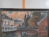 Schilderij, h.l. maas, oude diese, 1959 - afbeelding 3 van  8