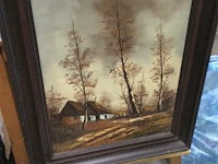 Schilderij hoeve getekend - afbeelding 1 van  3