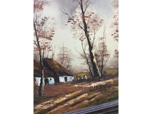 Schilderij hoeve getekend - afbeelding 2 van  3