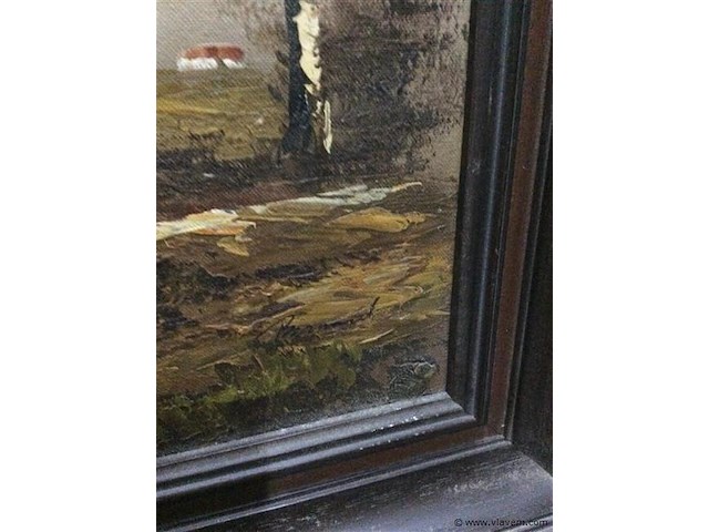 Schilderij hoeve getekend - afbeelding 3 van  3