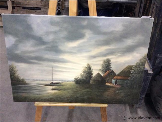 Schilderij: hoevezicht - afbeelding 1 van  3