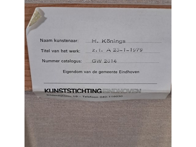 Schilderij in lijst, h. könings - afbeelding 6 van  6