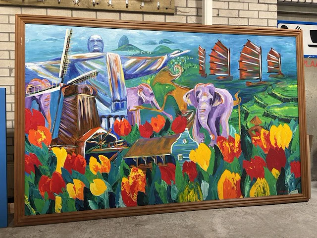 Schilderij in lijst katarina jankowski, bouwjaar 2006 - afbeelding 1 van  5