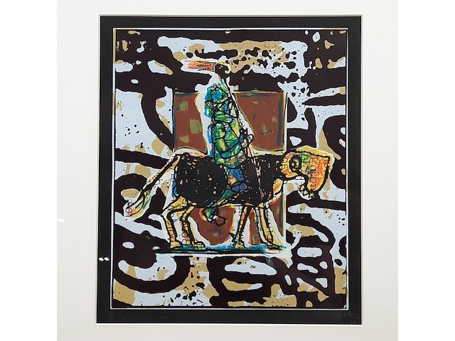 Schilderij j. hanssen, don quishot 10/14, 1997 - afbeelding 2 van  6