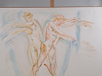 Schilderij, j. van genk, causaliteit, 1982 - afbeelding 2 van  7