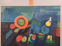 Schilderij, johannes rotteveel, stedelijk aspect, 1968 - afbeelding 1 van  9