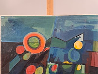Schilderij, johannes rotteveel, stedelijk aspect, 1968 - afbeelding 2 van  9