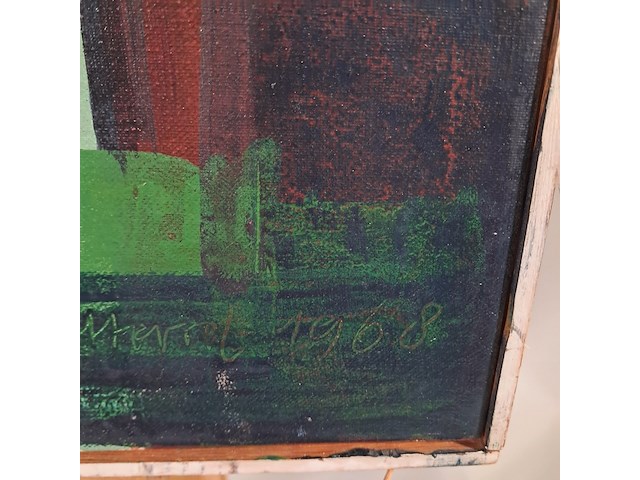 Schilderij, johannes rotteveel, stedelijk aspect, 1968 - afbeelding 4 van  9