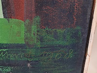 Schilderij, johannes rotteveel, stedelijk aspect, 1968 - afbeelding 4 van  9