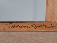 Schilderij, johannes rotteveel, stedelijk aspect, 1968 - afbeelding 7 van  9