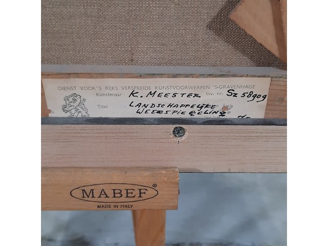 Schilderij, k. meester, weerspiegeling land - afbeelding 7 van  7