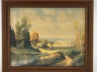 Schilderij landschap 1950-1970 - afbeelding 2 van  3