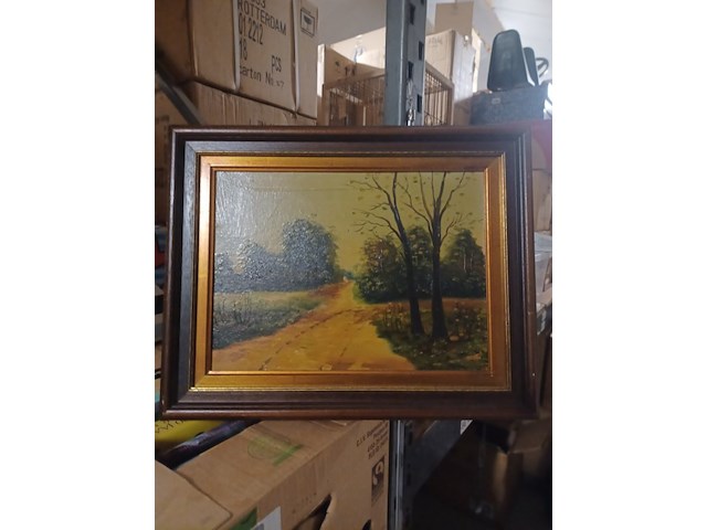 Schilderij landschap 51x40cm aantal 1 stuks. - afbeelding 3 van  3