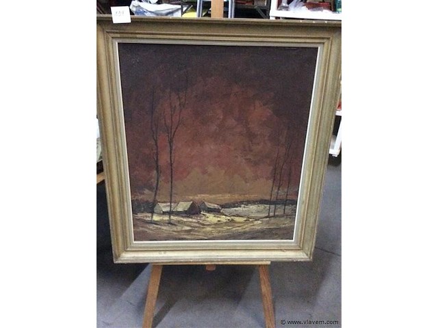 Schilderij landschap getekend - afbeelding 1 van  4