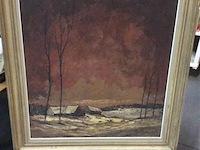 Schilderij landschap getekend - afbeelding 1 van  4