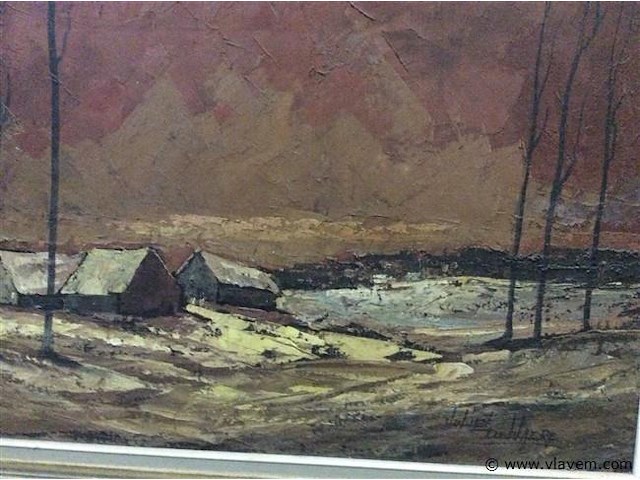 Schilderij landschap getekend - afbeelding 3 van  4