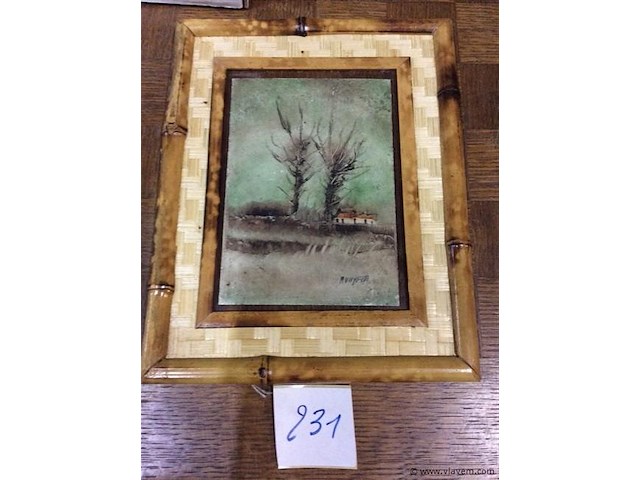 Schilderij landschap getekend - afbeelding 1 van  3