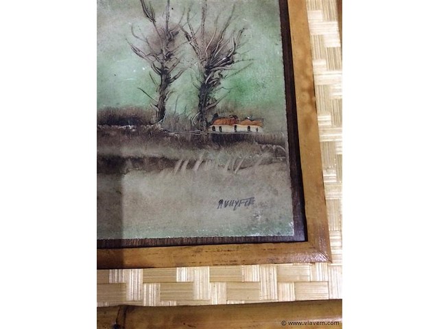 Schilderij landschap getekend - afbeelding 2 van  3