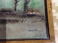 Schilderij landschap getekend - afbeelding 2 van  3