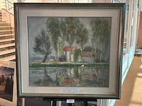 Schilderij “leon de buck- landschap a/d leie”
