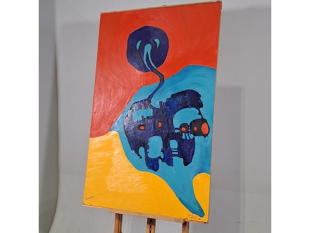Schilderij, m. pauptit, vacantie 1974 - afbeelding 3 van  16