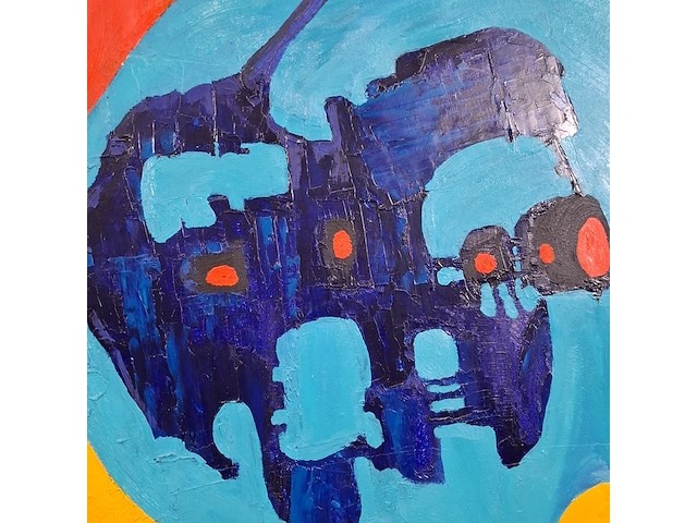 Schilderij, m. pauptit, vacantie 1974 - afbeelding 4 van  16