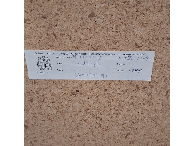 Schilderij, m. pauptit, vacantie 1974 - afbeelding 8 van  16