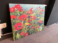 Schilderij “ maya wildevuur -klaprozenveld met korenbloemen” - afbeelding 4 van  7