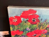Schilderij “ maya wildevuur -klaprozenveld met korenbloemen” - afbeelding 5 van  7
