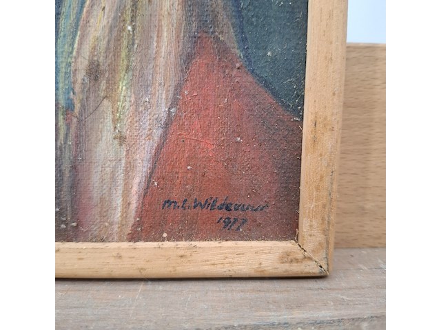 Schilderij, maya wildevuur, 1977 - afbeelding 5 van  8