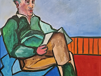 Schilderij, maya wildevuur, 1986 - afbeelding 1 van  8