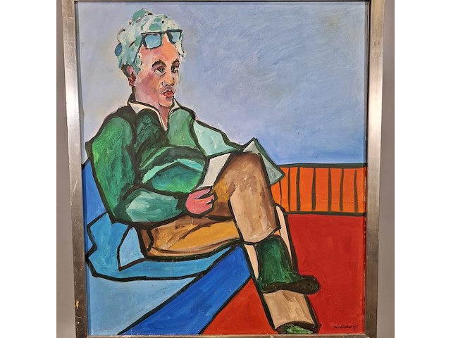 Schilderij, maya wildevuur, 1986 - afbeelding 3 van  8