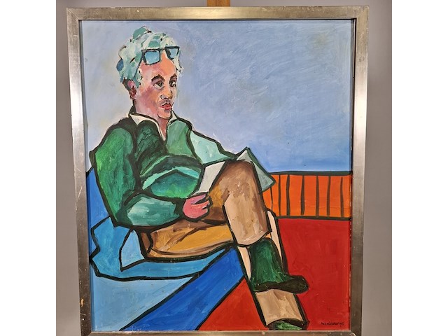 Schilderij, maya wildevuur, 1986 - afbeelding 4 van  8