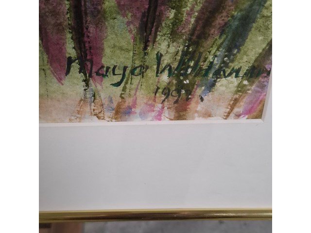 Schilderij, maya wildevuur, 1992 - afbeelding 4 van  7