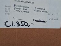 Schilderij, maya wildevuur, 1992 - afbeelding 7 van  7