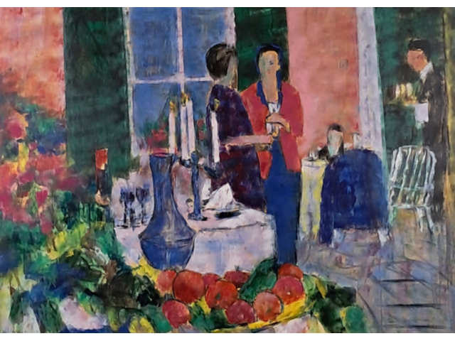 Schilderij, maya wildevuur, 1993 - afbeelding 1 van  8