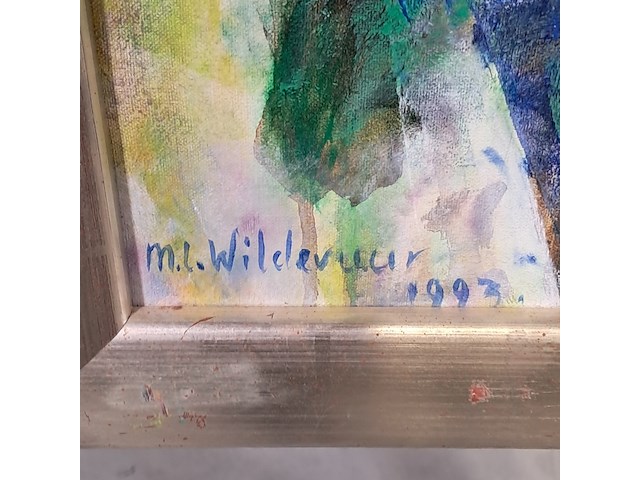 Schilderij, maya wildevuur, 1993 - afbeelding 3 van  8