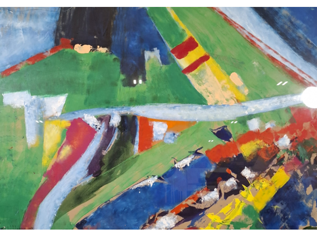 Schilderij, maya wildevuur, 1994 - afbeelding 1 van  8