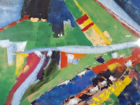 Schilderij, maya wildevuur, 1994 - afbeelding 1 van  8