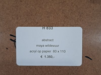 Schilderij, maya wildevuur, 1994 - afbeelding 8 van  8