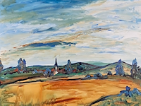 Schilderij, maya wildevuur, 1994